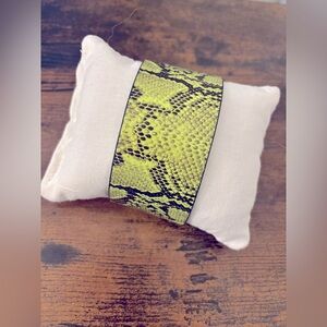 Paparazzi Reptile Patterned Bracelet - Green and Black